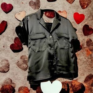 Black large side blouse